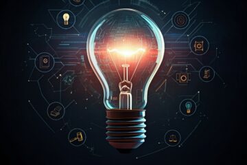 photo of light bulb representing intellectual property; business law in orange county