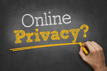 chalkboard with the words online privacy written; orange county business lawyer
